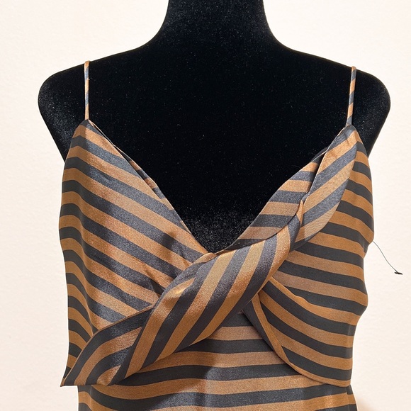 NWOT House of Harlow 1960 X REVOLVE Lorena Dress in Brown & Black Stripe Size M - Picture 6 of 7